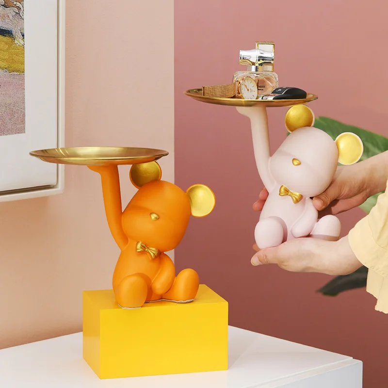 Violent Bear Entrance Tray Key Storage Small Ornaments Living Room Porch TV Cabinet Home Decorations Wedding Gift
Violent Bear Entrance Tray Key Storage Small Ornaments Living Room Porch TV Cabinet Home Decorations Wedding Gift
