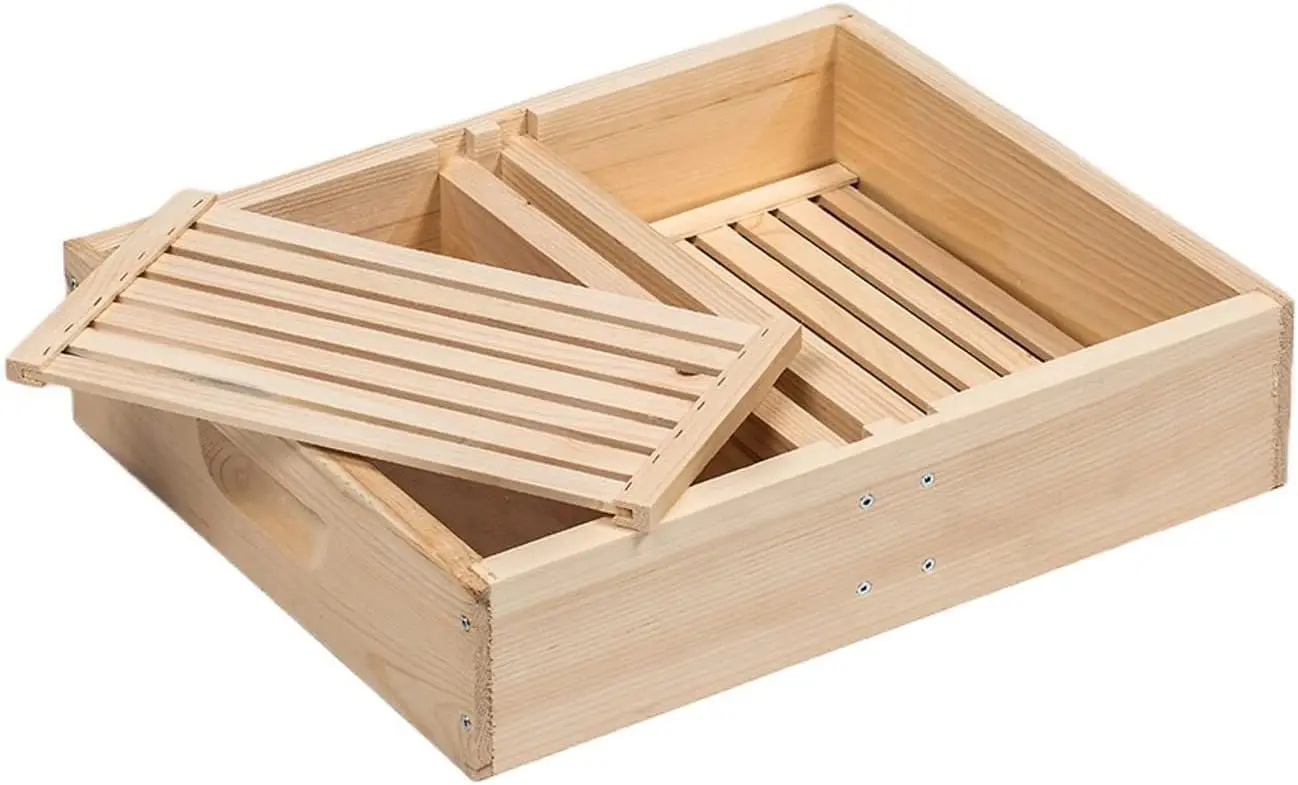 Кормушка для пчел из соснового дерева с поплавками для улья на 10 рамок, собранная, ручная работа, сделано в США
Кормушка для пчел из соснового дерева с поплавками для улья на 10 рамок, собранная, ручная работа, сделано в США