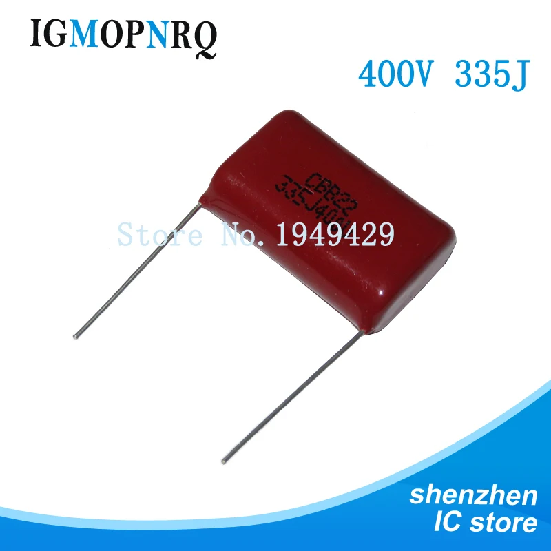 New 10PCS/Lot CBB capacitor 335 400V 335J 3.3UF 3300NF P25 400V335J CL21 Metallized Polypropylene Film Capacitor pitch 25mm
New 10PCS/Lot CBB capacitor 335 400V 335J 3.3UF 3300NF P25 400V335J CL21 Metallized Polypropylene Film Capacitor pitch 25mm