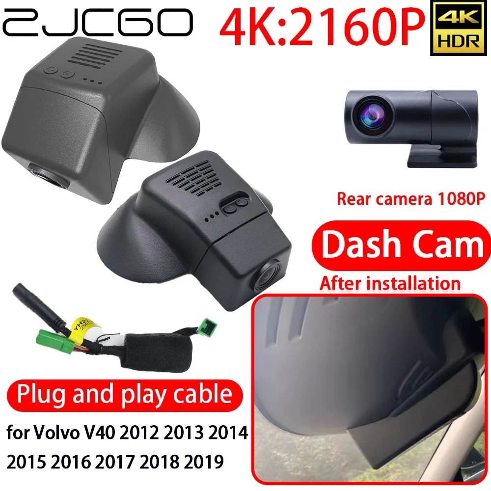 ZJCGO for Volvo V40 2012 2013 2014 2015 2016 2017 2018 2019 Video Recorder 4K DVR Dash Cam Wifi Front Rear Camera 24h Monitor
ZJCGO for Volvo V40 2012 2013 2014 2015 2016 2017 2018 2019 Video Recorder 4K DVR Dash Cam Wifi Front Rear Camera 24h Monitor
