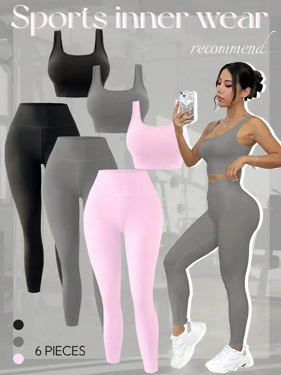 Womens 3-Piece Yoga Set: Scoop Neck Tank Top + High Waisted Leggings, Breathable Quick Dry Activewear for Gym Workout Running
Womens 3-Piece Yoga Set: Scoop Neck Tank Top + High Waisted Leggings, Breathable Quick Dry Activewear for Gym Workout Running