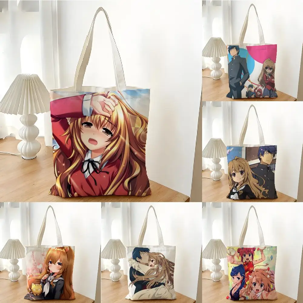 Сумки для хранения в стиле аниме T-Toradora Romance, сумка для покупок, холщовая сумка для покупок в супермаркете, сумка-тоут для рождественской вечеринки
Сумки для хранения в стиле аниме T-Toradora Romance, сумка для покупок, холщовая сумка для покупок в супермаркете, сумка-тоут для рождественской вечеринки