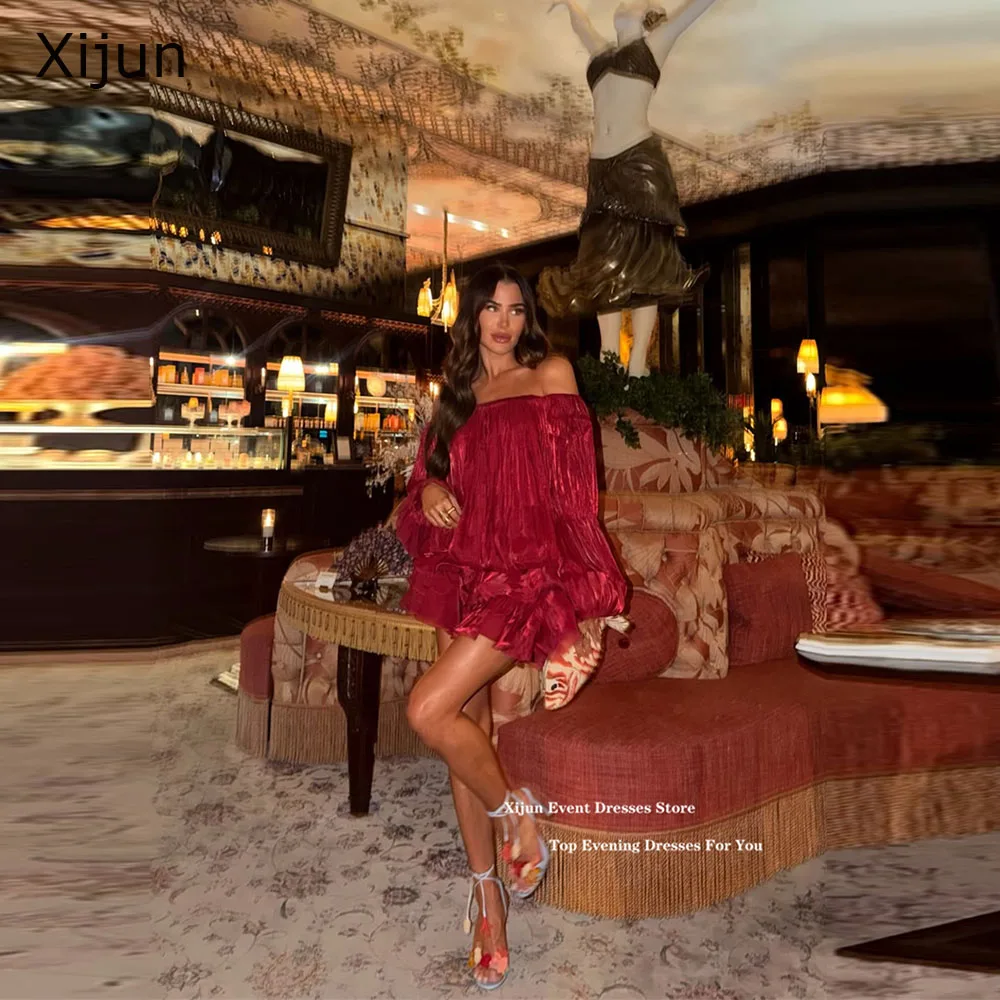 Xijun Modern Red Short Evening Dresses A-Line Off The Shoulder Mini Prom Dresses Formal Dubai Birthday Party Gowns Customized
Xijun Modern Red Short Evening Dresses A-Line Off The Shoulder Mini Prom Dresses Formal Dubai Birthday Party Gowns Customized