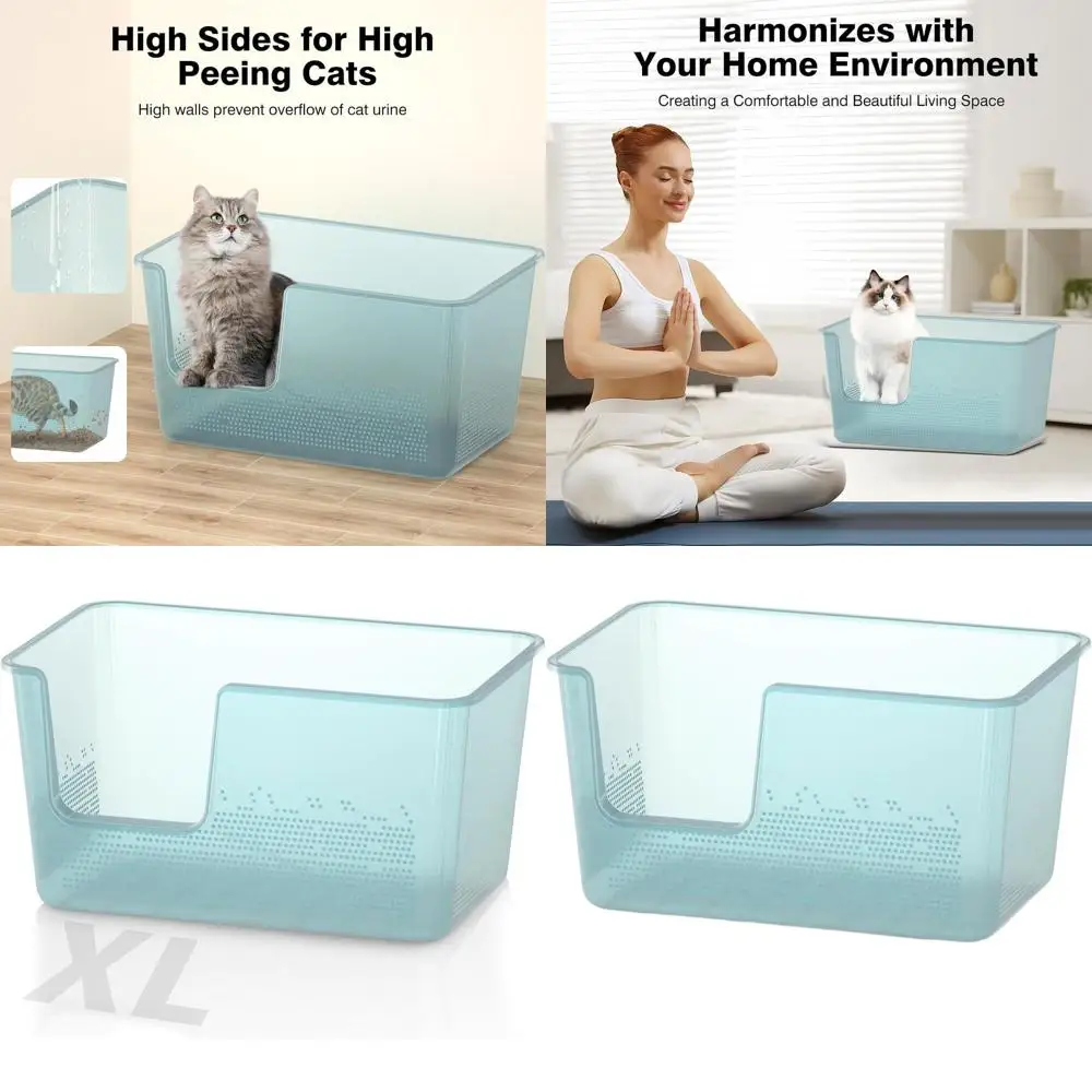 Большой прозрачный лоток для кошек Jumbo Clear Jelly, размер XL для крупных кошек, с высокими бортиками, 24.8Д x 11.4Ш x 13В, защита от брызг, легко чистится.
Большой прозрачный лоток для кошек Jumbo Clear Jelly, размер XL для крупных кошек, с высокими бортиками, 24.8Д x 11.4Ш x 13В, защита от брызг, легко чистится.