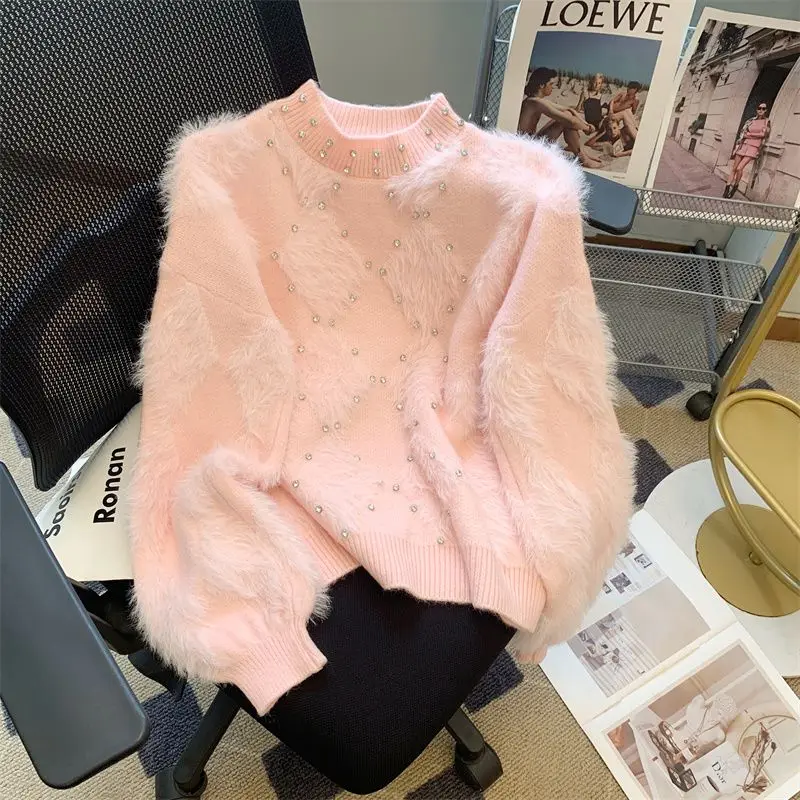 Норковый бархатный мягкий восковой женский осенне-зимний новый свитер, французский свободный топ
Норковый бархатный мягкий восковой женский осенне-зимний новый свитер, французский свободный топ