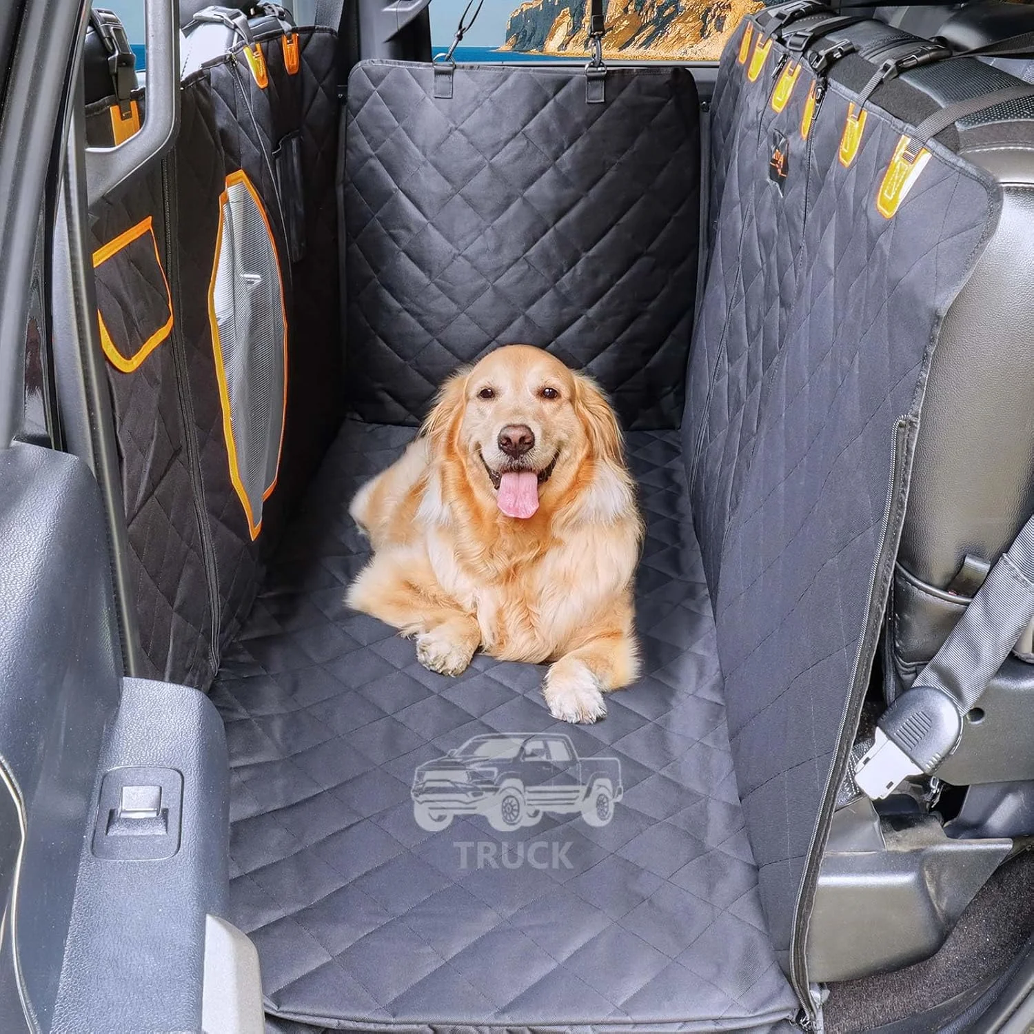 Waterproof Dog Seat Cover for Large Trucks, Heavy-Duty Scratch-Proof Backseat Protector with Mesh Window
Waterproof Dog Seat Cover for Large Trucks, Heavy-Duty Scratch-Proof Backseat Protector with Mesh Window