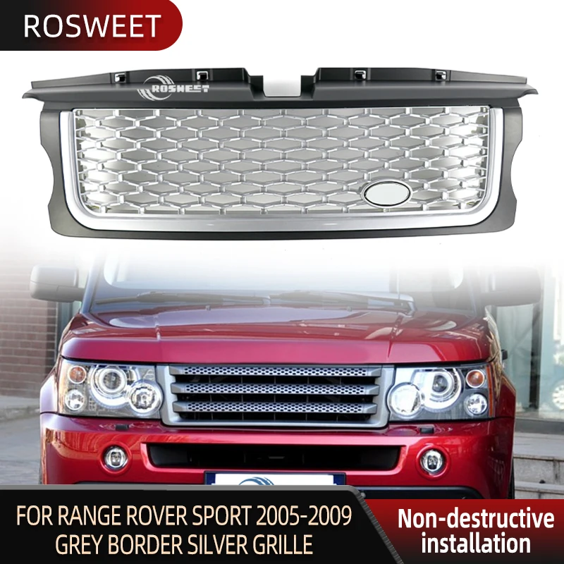 Car Front Bumper Grille For Land Rover Range Rover Sport 2005-2009 L320 Gray Borded Silver Racing Grills Car Accessories
Car Front Bumper Grille For Land Rover Range Rover Sport 2005-2009 L320 Gray Borded Silver Racing Grills Car Accessories