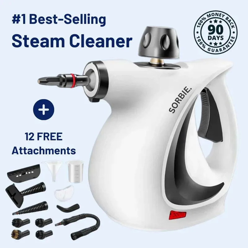 1050W Handheld Steam Cleaner High Temperature Pressurized with 9Pc Accessory Kitchen Range Hood Disinfection & Cleaning Steamer
1050W Handheld Steam Cleaner High Temperature Pressurized with 9Pc Accessory Kitchen Range Hood Disinfection & Cleaning Steamer
