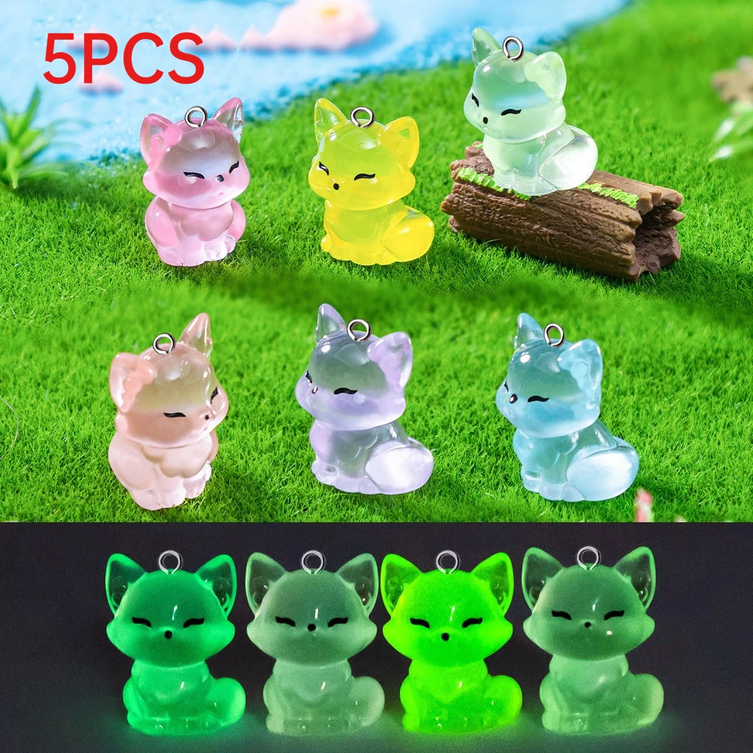 5Pcs Glow In Dark Mini Fox Resin Charms DIY Jewelry Pendants Accessories For Keychains Key Chains
5Pcs Glow In Dark Mini Fox Resin Charms DIY Jewelry Pendants Accessories For Keychains Key Chains