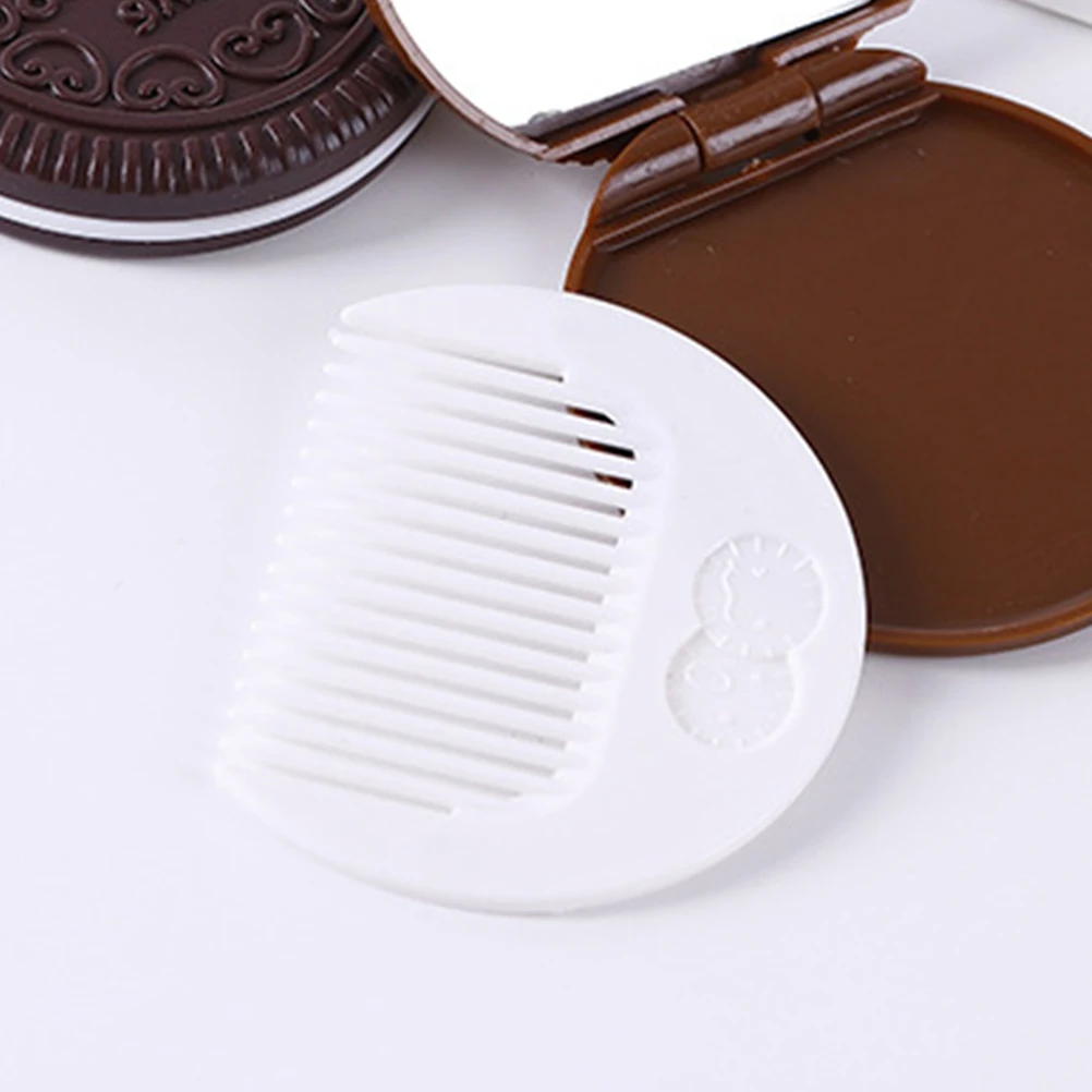 Chocolate Cookies Compact Mini Pocket Mirror Small Size Light Coffee Clear Mirror Makeup Accessories for Women
Chocolate Cookies Compact Mini Pocket Mirror Small Size Light Coffee Clear Mirror Makeup Accessories for Women