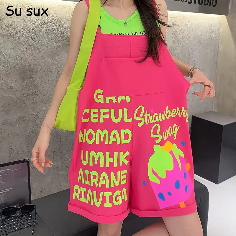 Casual Letter Print Oversized Short Wide Leg Jumpsuits For Woman Rompers 2026 Summer Japanese Korean Fashion Oversized Hip126cm
Casual Letter Print Oversized Short Wide Leg Jumpsuits For Woman Rompers 2026 Summer Japanese Korean Fashion Oversized Hip126cm