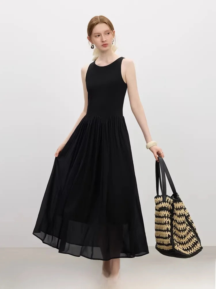 Ele Splice T-irt Dr Women's Summer New Sle Small Bla Dr Net uttle Needle Workmanip l Waist A-Line S...
Ele Splice T-irt Dr Women's Summer New Sle Small Bla Dr Net uttle Needle Workmanip l Waist A-Line S...