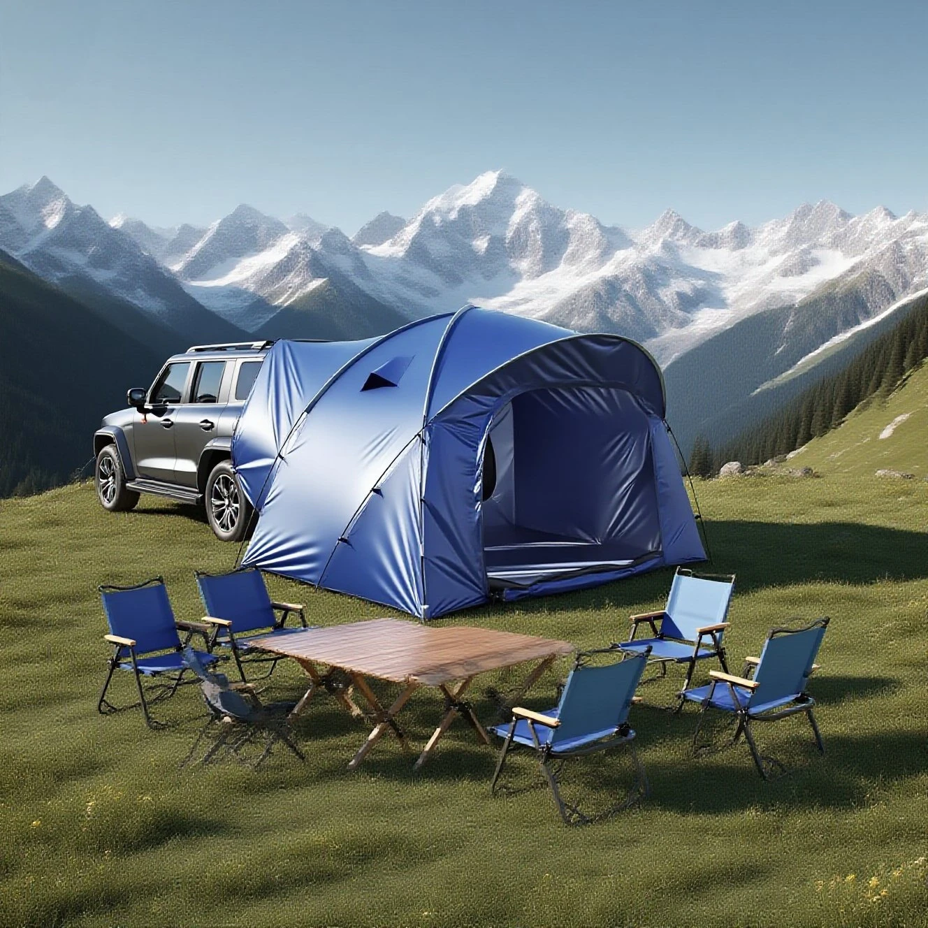 Premium SUV Camping Tent - PU4000 Waterproof, 3-4 Person Capacity, Mesh Door & Ventilation System, 210D Oxford Fabric
Premium SUV Camping Tent - PU4000 Waterproof, 3-4 Person Capacity, Mesh Door & Ventilation System, 210D Oxford Fabric