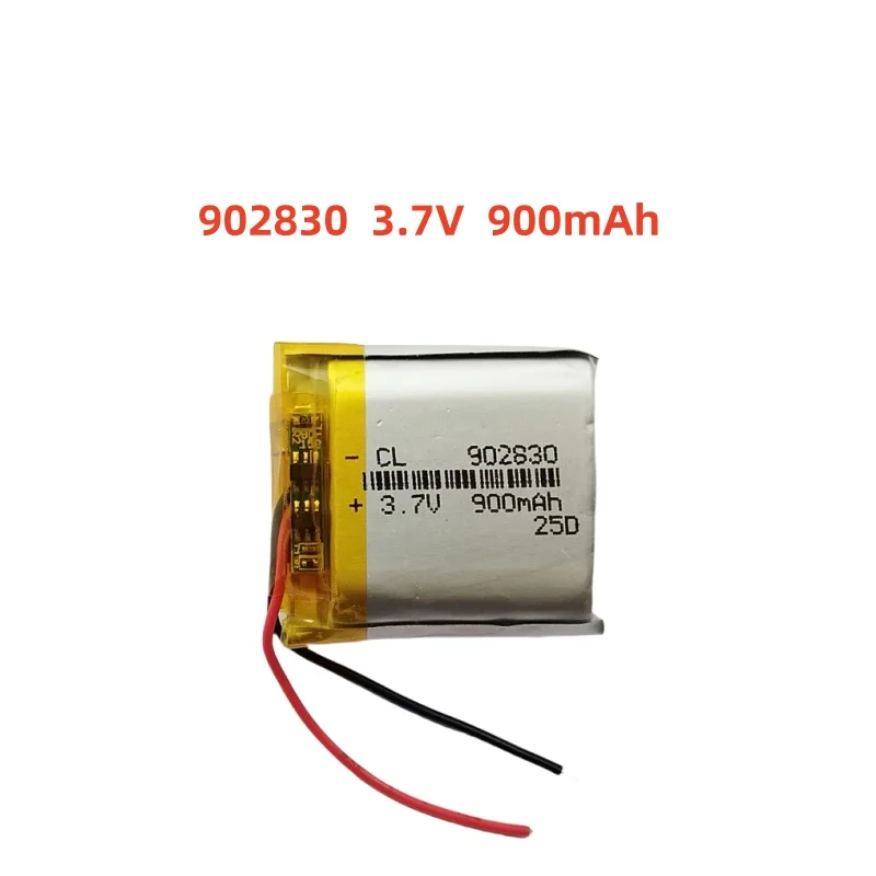 3.7V 900mAh Li-Polymer Replacement Li Lipo Battery 902830 JST 2Pin 1.0/1.25/1.5/2.0/2.54mm Connector For GPS Camera LED
3.7V 900mAh Li-Polymer Replacement Li Lipo Battery 902830 JST 2Pin 1.0/1.25/1.5/2.0/2.54mm Connector For GPS Camera LED