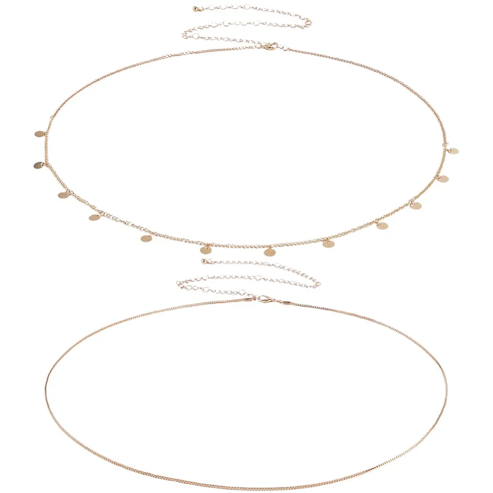 2Pcs Iron Waist Body Chain Bikini Jewelry for Woman Girl Golden 27.4 inch~27.56 inch(69.5~70cm)
2Pcs Iron Waist Body Chain Bikini Jewelry for Woman Girl Golden 27.4 inch~27.56 inch(69.5~70cm)