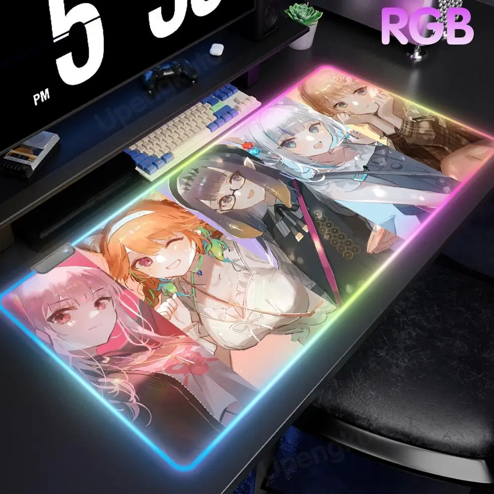Gawr Gura Teclado Gamer Escritorio Mouse Pad RGB Mouse Pad LED Large Gamer Desk Protector Luminous Desk Mat
Gawr Gura Teclado Gamer Escritorio Mouse Pad RGB Mouse Pad LED Large Gamer Desk Protector Luminous Desk Mat