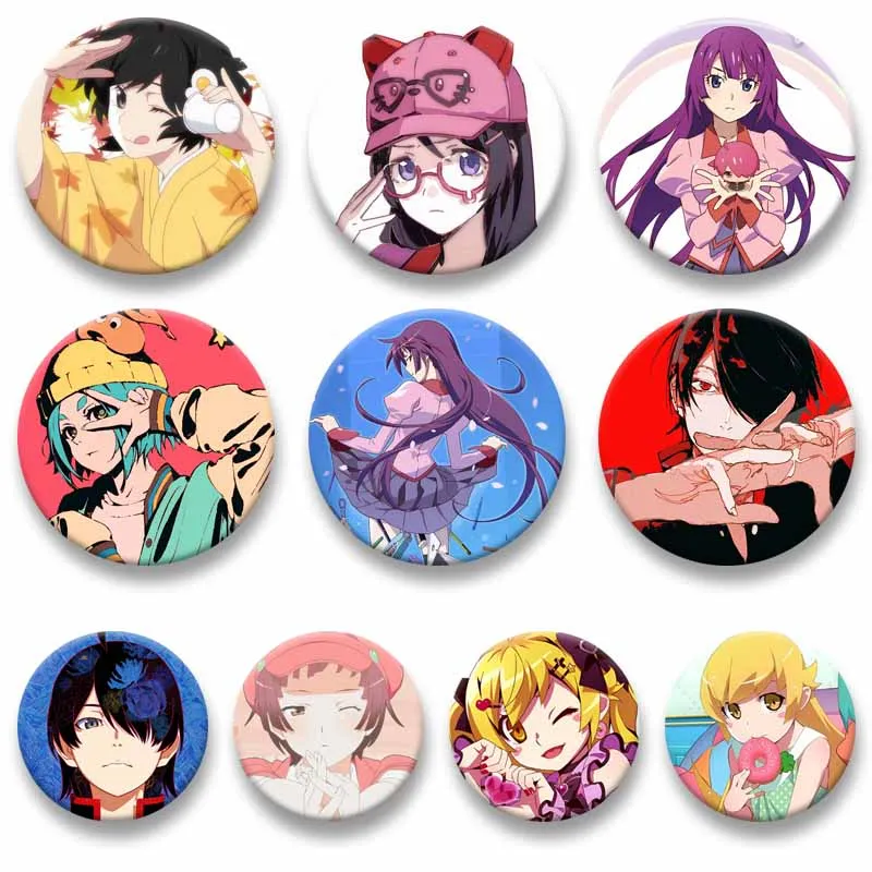 Cartoon Monogatari Series Badge Anime Hitagi Koyomi Araragi Lapel Pins Round Brooches for Bag Clothes Hat Decor Jewelry Gifts
Cartoon Monogatari Series Badge Anime Hitagi Koyomi Araragi Lapel Pins Round Brooches for Bag Clothes Hat Decor Jewelry Gifts
