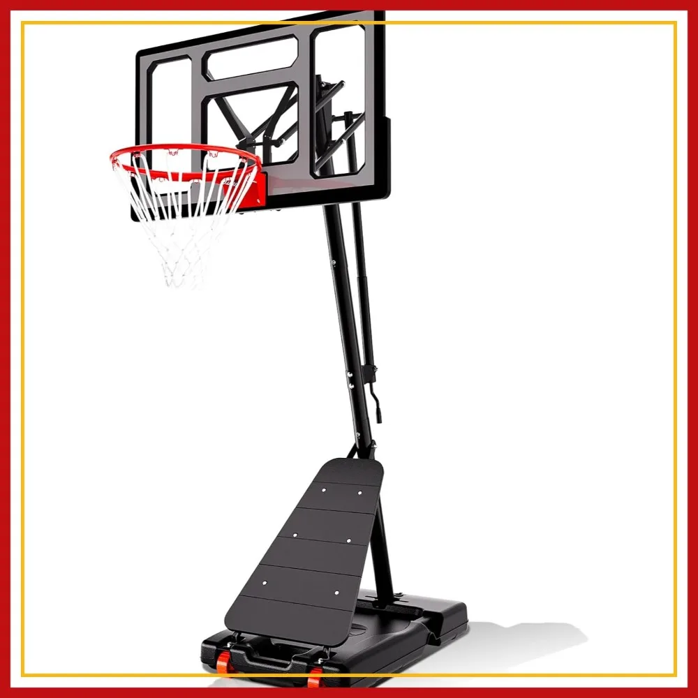 Basketball Hoop Outdoor 40/44/48 Inch Impact Backboard, 5.3-10FT Adjustable Hoop Goal System with Portable Wheels for Adults
Basketball Hoop Outdoor 40/44/48 Inch Impact Backboard, 5.3-10FT Adjustable Hoop Goal System with Portable Wheels for Adults
