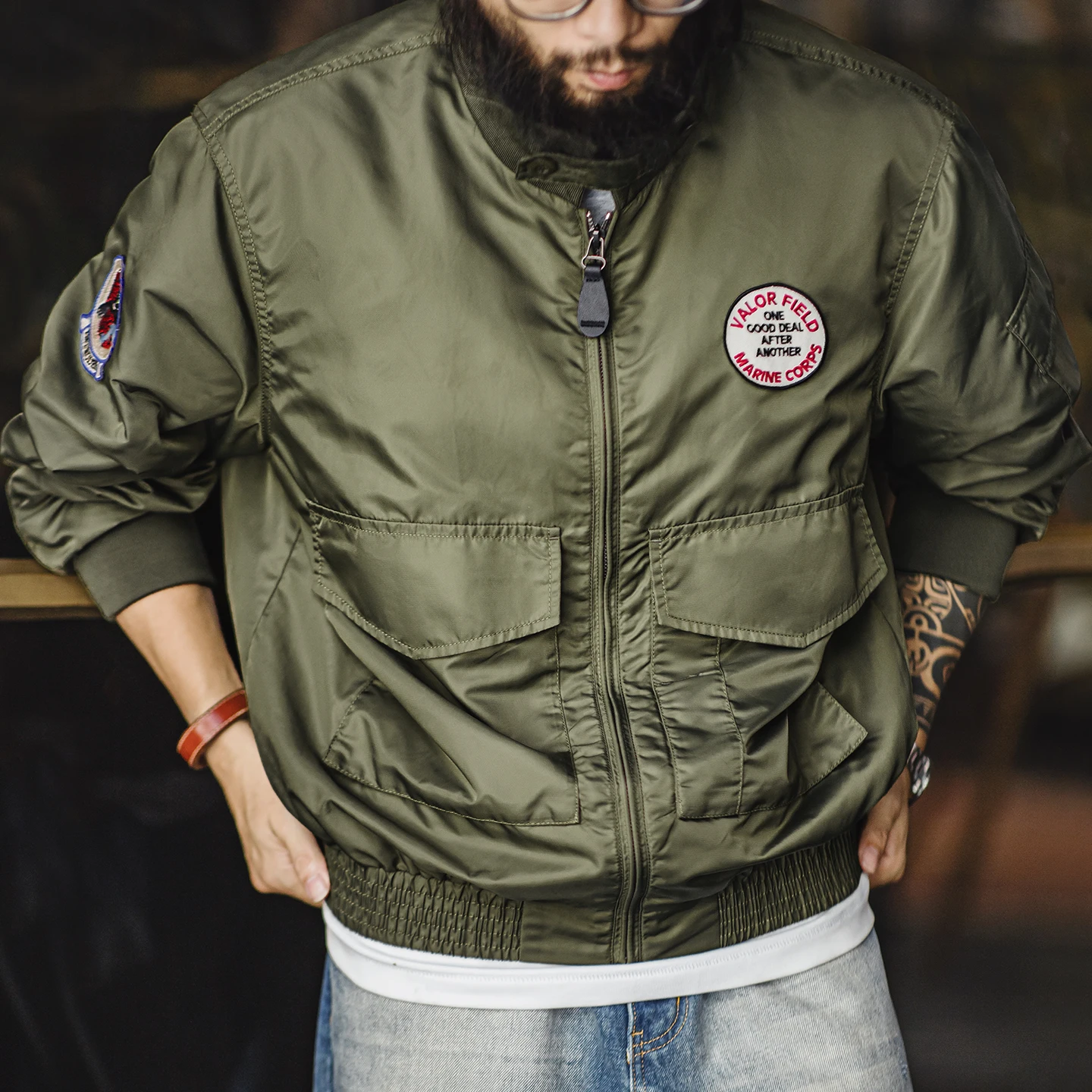 Maden Vintage G8WEP Military Style Jacket Men's Short Length Stand Collar Tactical Coat Green Lightweight Zip-Up Field Jacket
Maden Vintage G8WEP Military Style Jacket Men's Short Length Stand Collar Tactical Coat Green Lightweight Zip-Up Field Jacket