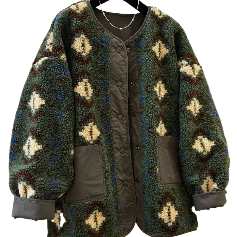 2026 New Korean Lazy Style Casual Wear Lamb Wool Round Neck Jacket Women's Fall and Winter Fleece Jacket Wearable on Both Sides
2026 New Korean Lazy Style Casual Wear Lamb Wool Round Neck Jacket Women's Fall and Winter Fleece Jacket Wearable on Both Sides