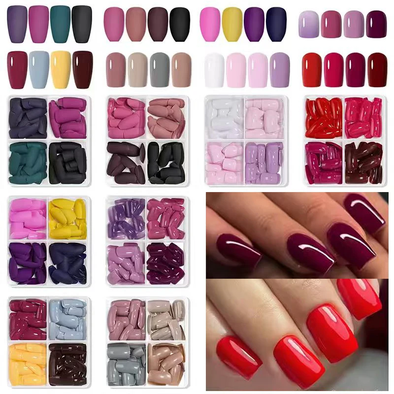 96pcs/Box Coffin Ballet Press on Nails Short Square Full Cover Nail Tips False Nails Mixed Size Solid Color DIY Accessories
96pcs/Box Coffin Ballet Press on Nails Short Square Full Cover Nail Tips False Nails Mixed Size Solid Color DIY Accessories