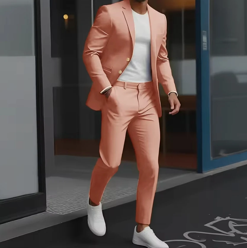 Formal Suit for Mens Wedding Groom Tuxedo Business Work Clothes Office Jacket Pants 2-Piece Suit 2-Button Blazer
Formal Suit for Mens Wedding Groom Tuxedo Business Work Clothes Office Jacket Pants 2-Piece Suit 2-Button Blazer