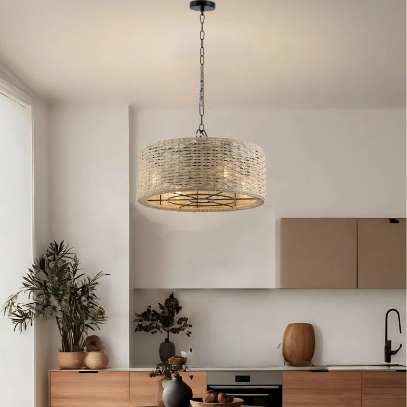 Industrial Retro Rattan Weaving Round Pendant Lamps Personality Iron Chain Kitchen Restaurant Hand Knitting Hemp Rope LED Lights
Industrial Retro Rattan Weaving Round Pendant Lamps Personality Iron Chain Kitchen Restaurant Hand Knitting Hemp Rope LED Lights