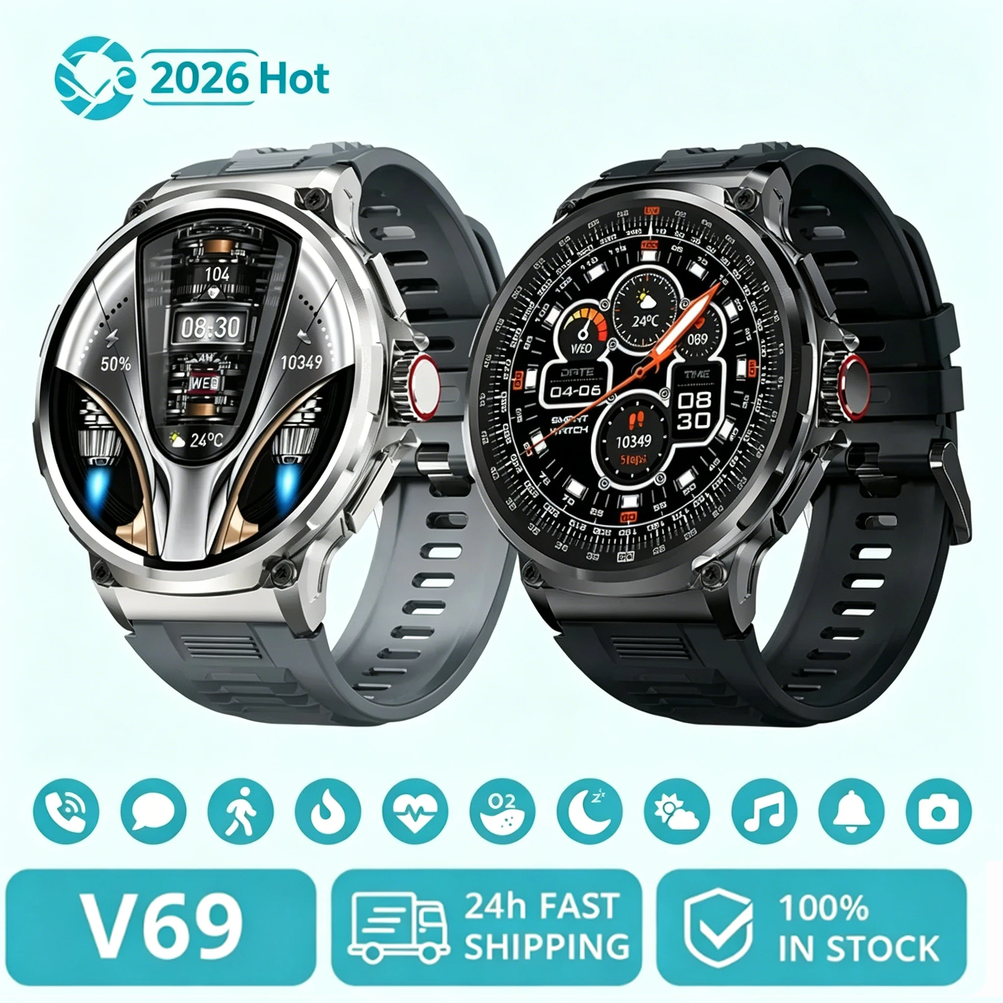 2026 New 1.85-inch ultra AMOLED smartwatch, GPS track, HD Bluetooth call; 710 mah large battery 400+ dial, suitable High end men
2026 New 1.85-inch ultra AMOLED smartwatch, GPS track, HD Bluetooth call; 710 mah large battery 400+ dial, suitable High end men