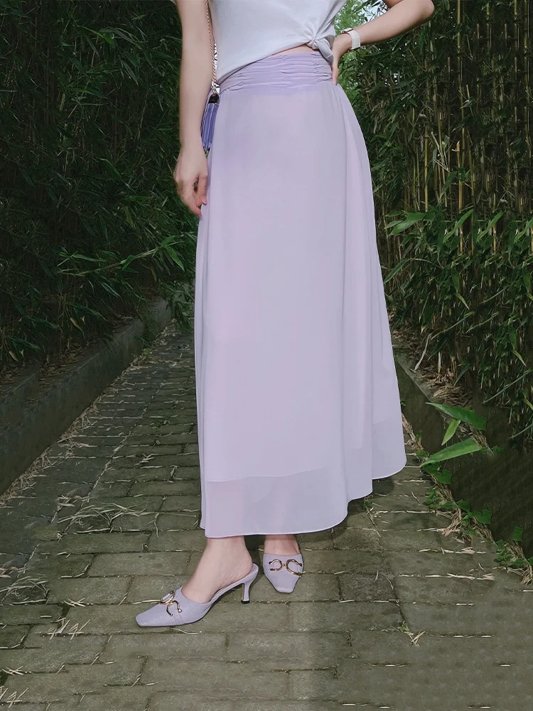Шелковая шифоновая юбка с эластичной талией, женская юбка А-силуэта миди, пышная, однотонная, для офиса и повседневной носки, летняя коллекция
Шелковая шифоновая юбка с эластичной талией, женская юбка А-силуэта миди, пышная, однотонная, для офиса и повседневной носки, летняя коллекция