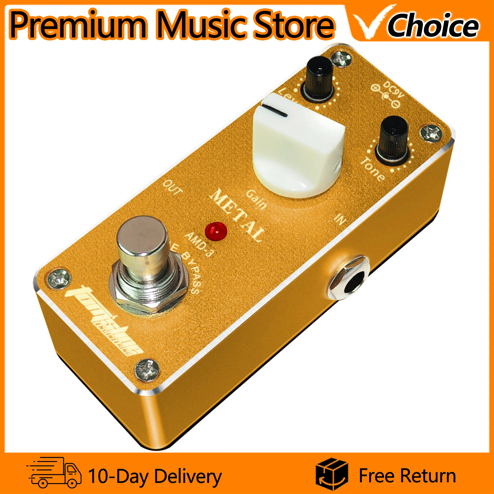 AROMA AMD-3 Heavy Metal Distortion Guitar Effect Pedal Aluminum Alloy Housing True Bypass Electric Guitar Parts & Accessories
AROMA AMD-3 Heavy Metal Distortion Guitar Effect Pedal Aluminum Alloy Housing True Bypass Electric Guitar Parts & Accessories