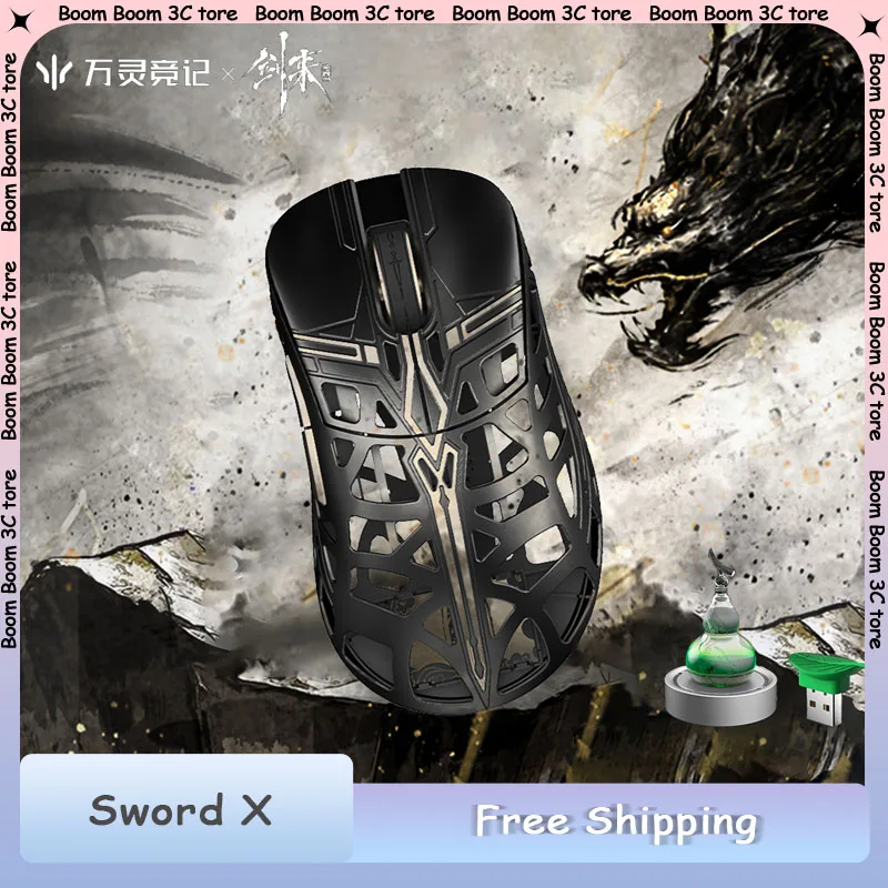 WLmouse Sword X Collaboration Magnesium Alloy Mouse Dual Mode Wireless PAW3950HS Sensor Lightweight Ergonomics Gaming Mouse
WLmouse Sword X Collaboration Magnesium Alloy Mouse Dual Mode Wireless PAW3950HS Sensor Lightweight Ergonomics Gaming Mouse