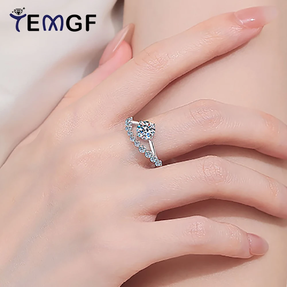 TEMGF 6.5mm Moissanite Ring With GRA 925 Sterling Silver Women's Elegant Simple Finger Band Couple Festival Fine Jewelry Gifts
TEMGF 6.5mm Moissanite Ring With GRA 925 Sterling Silver Women's Elegant Simple Finger Band Couple Festival Fine Jewelry Gifts