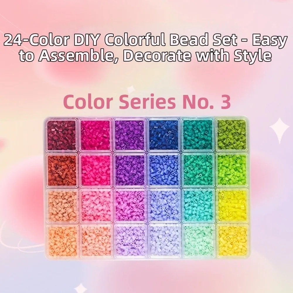 2.6mm Perler Hama Beads Kit DIY Make Puzzle Handmade Crafts Decor Hama Beads Box 24Colors Premium Small Bean Melting Beads Kits
2.6mm Perler Hama Beads Kit DIY Make Puzzle Handmade Crafts Decor Hama Beads Box 24Colors Premium Small Bean Melting Beads Kits