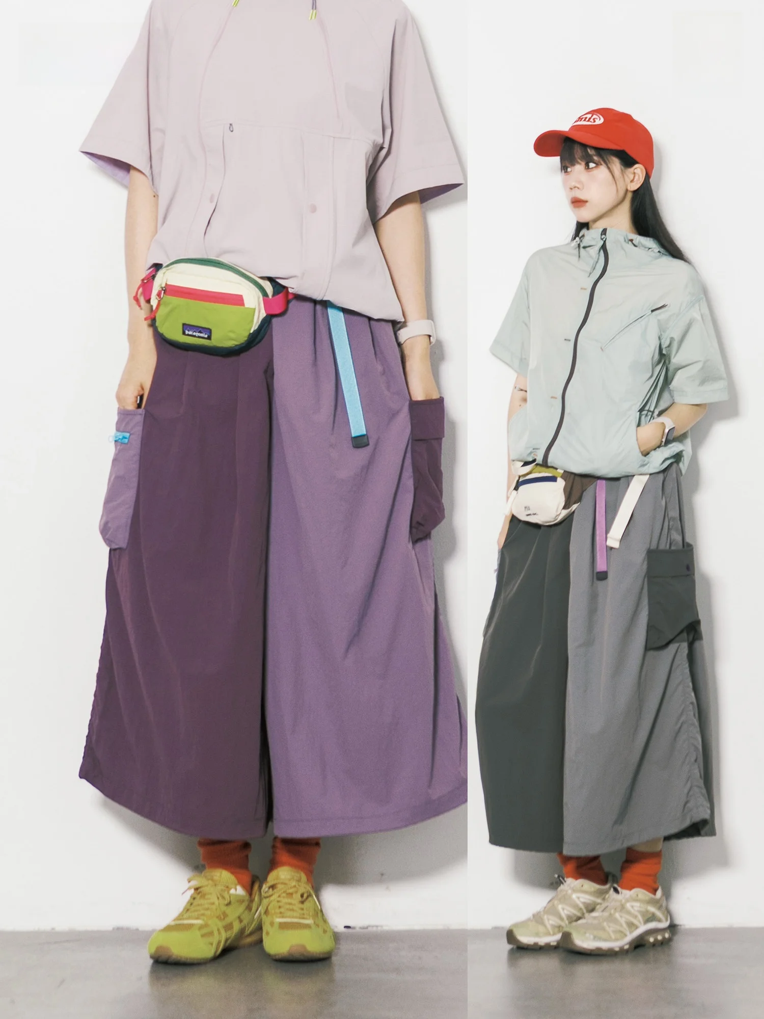 Outdoor Casual Color Block Wide Leg Pocket Skort Women Loose Windproof Water Repellent Long Trousers High Waist Polyester Nylon
Outdoor Casual Color Block Wide Leg Pocket Skort Women Loose Windproof Water Repellent Long Trousers High Waist Polyester Nylon