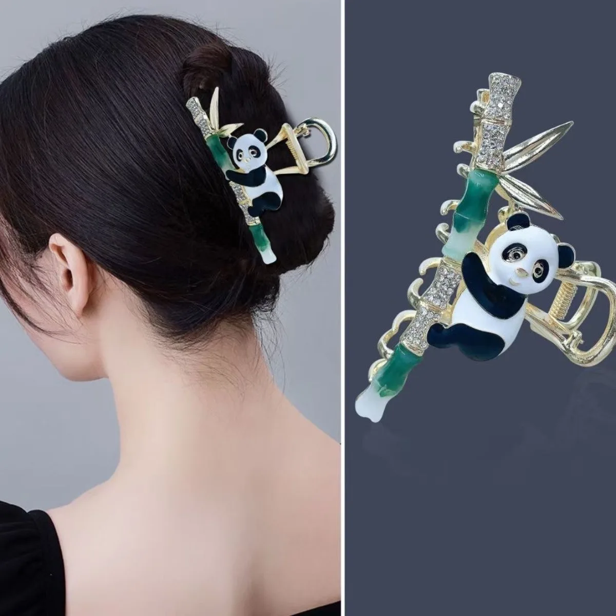 Новая китайская заколка для волос в виде панды из бамбука - средняя винтажная заколка-краб для пучка, милый аксессуар для волос на затылок для женщин
Новая китайская заколка для волос в виде панды из бамбука - средняя винтажная заколка-краб для пучка, милый аксессуар для волос на затылок для женщин