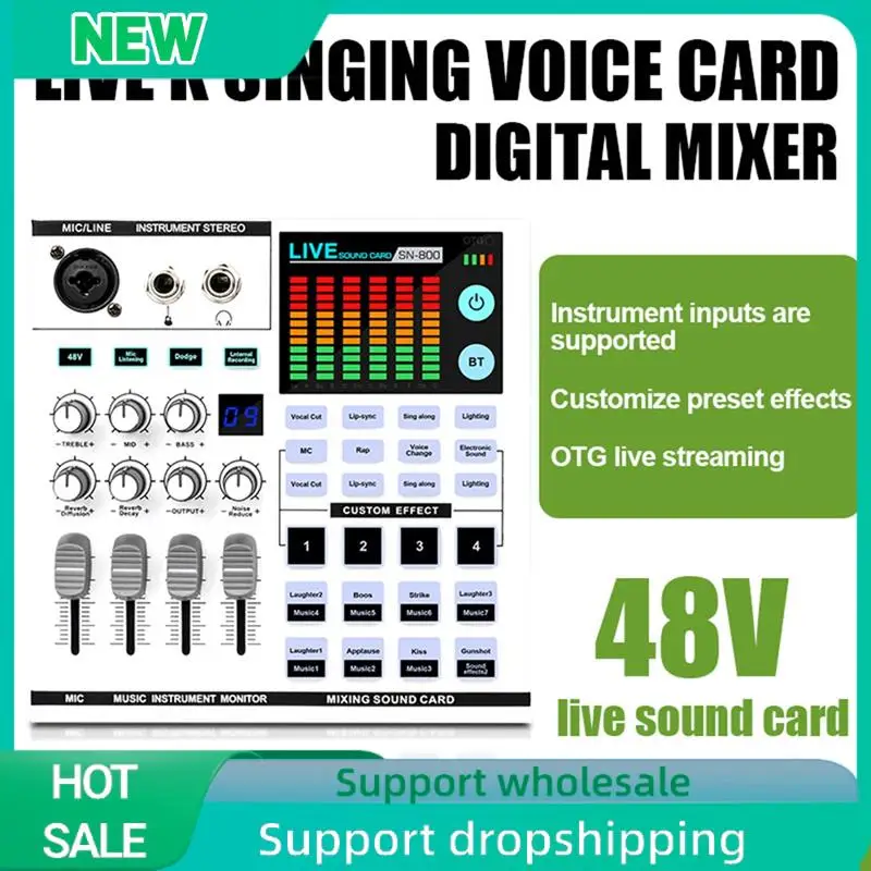 Solid SN800 Live Sound Card For Broadcast Recording KTV Multifunctional Live Sound Card
Solid SN800 Live Sound Card For Broadcast Recording KTV Multifunctional Live Sound Card