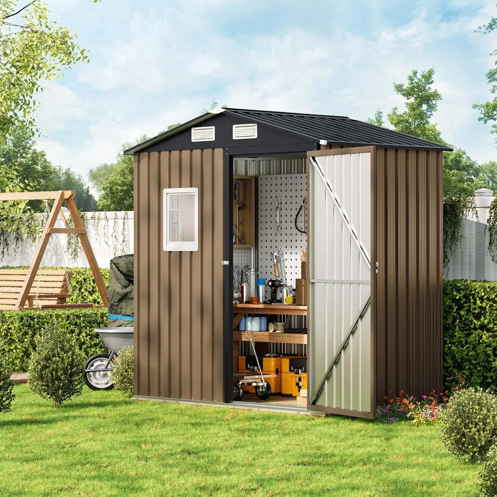 6X4FT Outdoor Steel Storage Shed with Lockable Doors, One Window,Ideal for Garden, Backyard, Patio Storage
6X4FT Outdoor Steel Storage Shed with Lockable Doors, One Window,Ideal for Garden, Backyard, Patio Storage