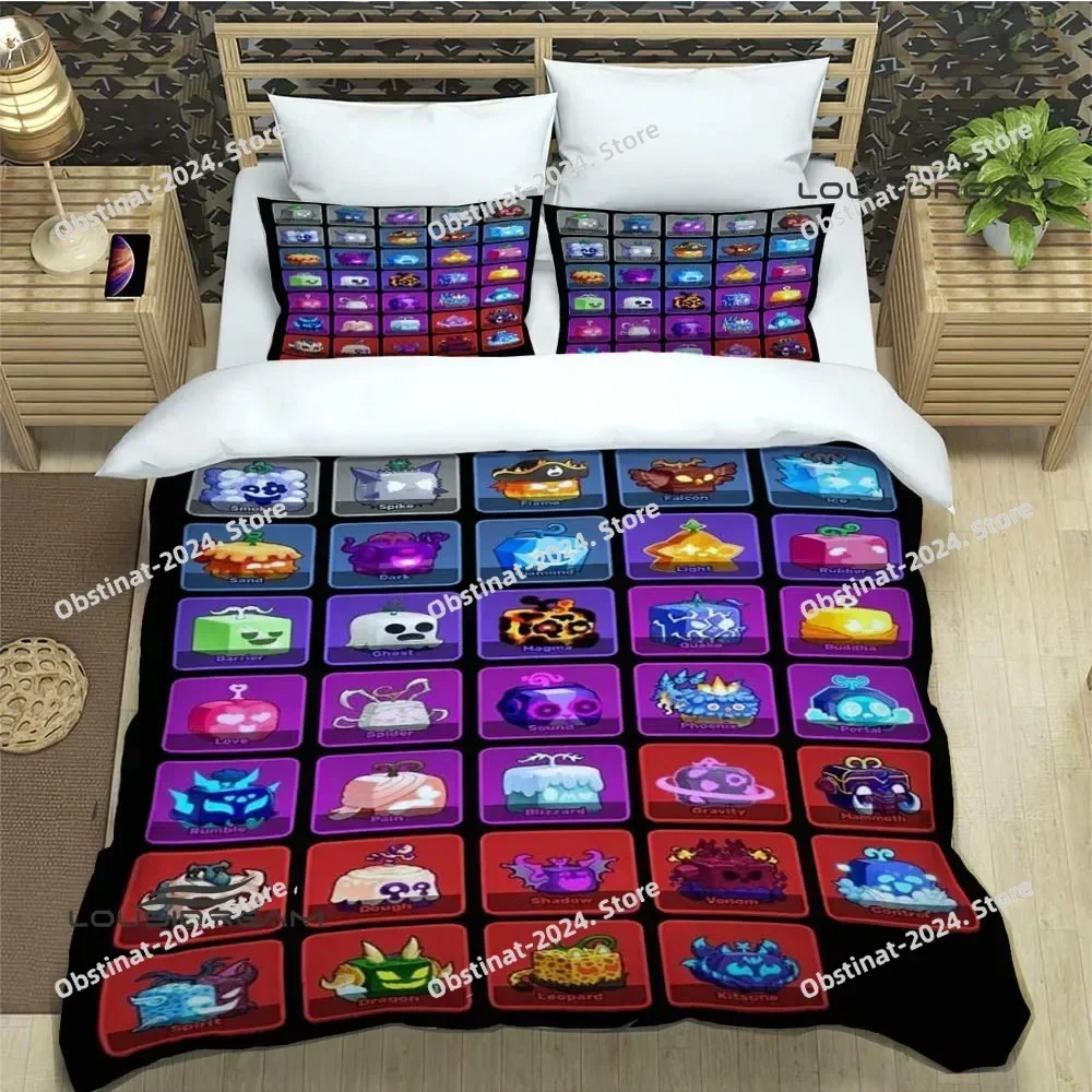3D game B-blox fruits Bedding Sets exquisite bed supplies set duvet cover bed comforter set bedding set luxury birthday gift
3D game B-blox fruits Bedding Sets exquisite bed supplies set duvet cover bed comforter set bedding set luxury birthday gift