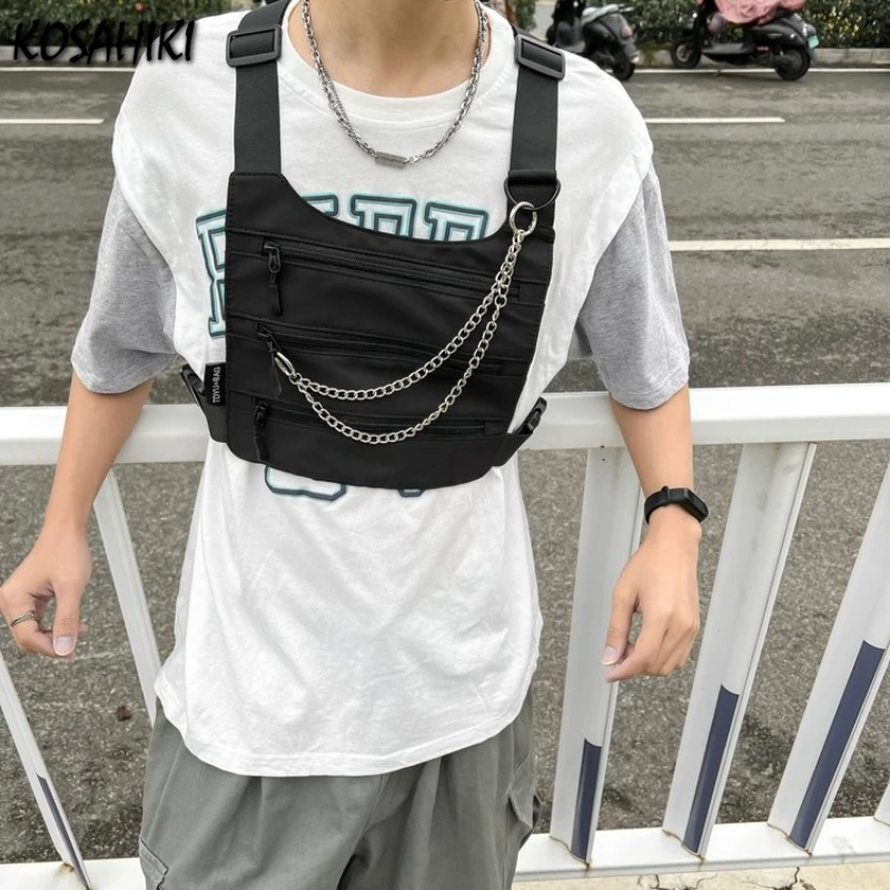 Vintage Trendy Ins Zipper Women's Handbags Men Women Outdoor Casual Pockets Chest Bags Y2k Aesthetic Streetwear Cargo Backpacks
Vintage Trendy Ins Zipper Women's Handbags Men Women Outdoor Casual Pockets Chest Bags Y2k Aesthetic Streetwear Cargo Backpacks