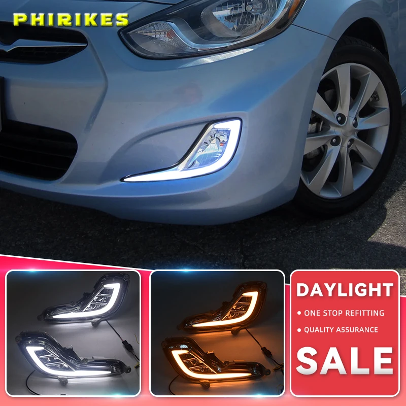 Yellow Turn Signal Function 12V Car DRL LED Daytime Running Light Fog Lamp For Hyundai Accent Solaris 2010 - 2013
Yellow Turn Signal Function 12V Car DRL LED Daytime Running Light Fog Lamp For Hyundai Accent Solaris 2010 - 2013