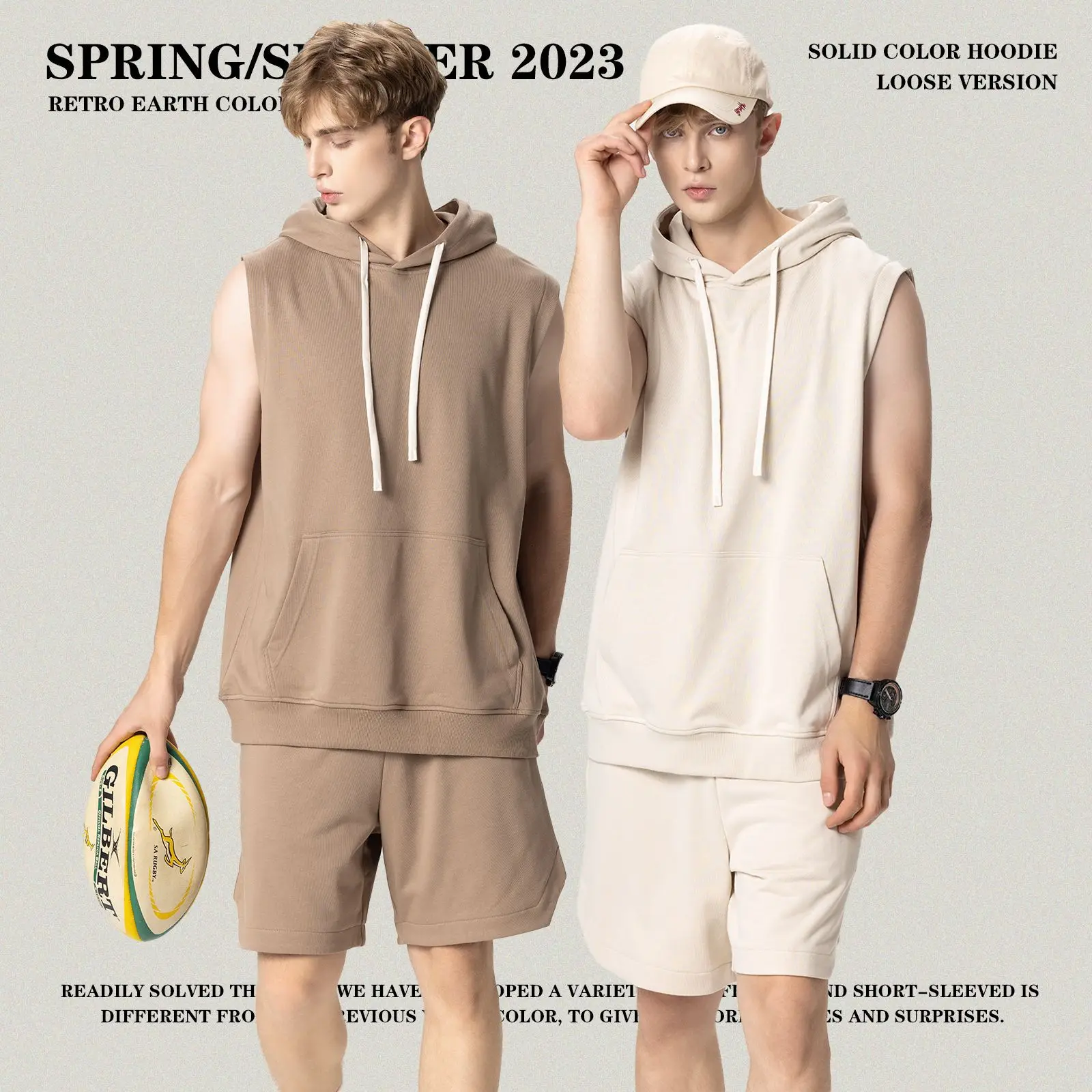 2024 Spring/Summer Sleeveless Solid Color Hooded Tank Top, Shoulder Casual Unisex Bodybuilding Men Clothing Sleeveless Top
2024 Spring/Summer Sleeveless Solid Color Hooded Tank Top, Shoulder Casual Unisex Bodybuilding Men Clothing Sleeveless Top