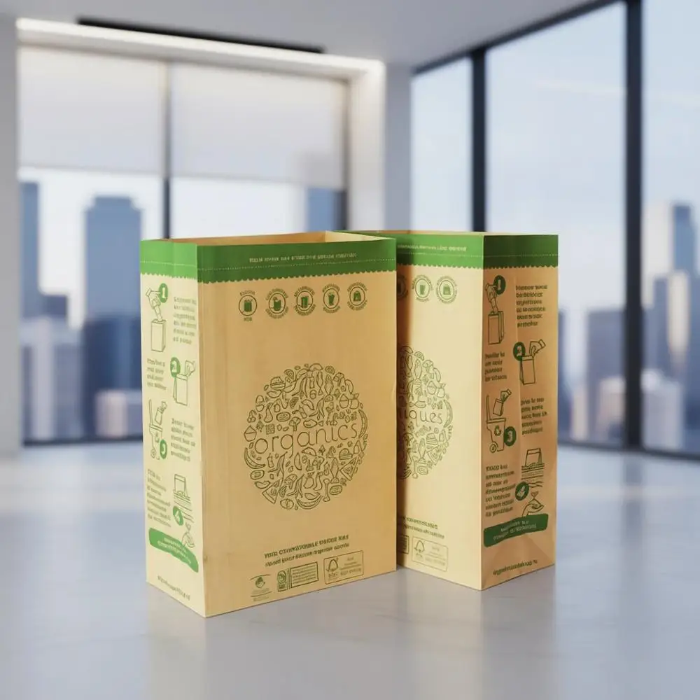 Compostable Paper Kitchen Waste Bags - 120 Pack, Leak-Proof, Small Size, Certified by BPI and CMA Standards
Compostable Paper Kitchen Waste Bags - 120 Pack, Leak-Proof, Small Size, Certified by BPI and CMA Standards