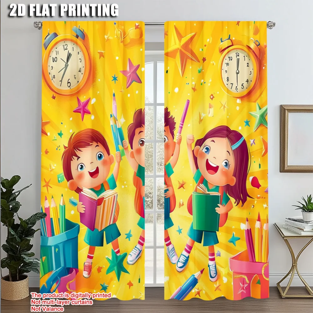 2pcs, Curtains&Drapes 2D print Kids with Pencil and Clock Machine Washable Polyester (without rod) Festive for Bedroom, Living
2pcs, Curtains&Drapes 2D print Kids with Pencil and Clock Machine Washable Polyester (without rod) Festive for Bedroom, Living