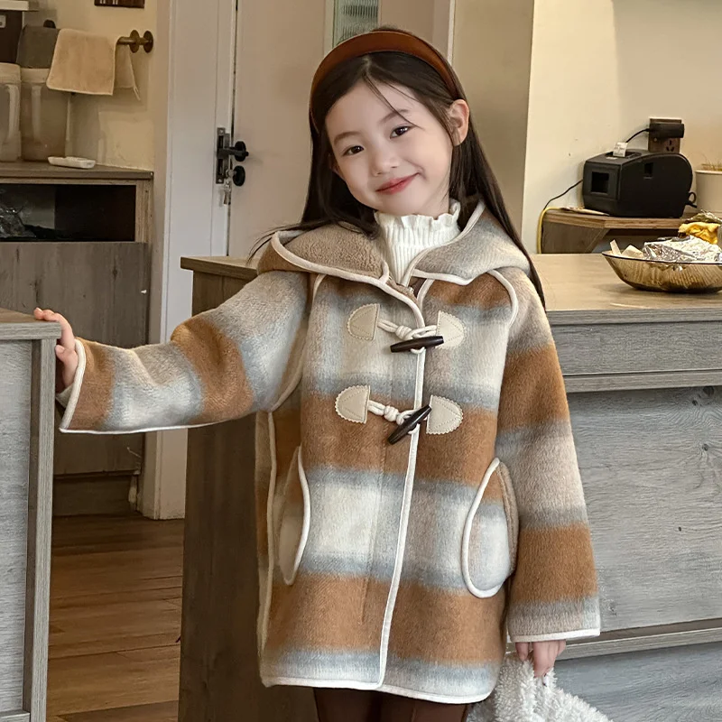 Girls Woolen Coat Overcoat Jacket Windbreak 2024 Cardigan Warm Plus Thicken Autumn Winter Cotton School Children's Clothing
Girls Woolen Coat Overcoat Jacket Windbreak 2024 Cardigan Warm Plus Thicken Autumn Winter Cotton School Children's Clothing