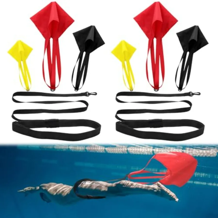 2 Set Swimming Parachute Resistance Training Equipment with Adjustable Swim Resistance Belt and 3 Pcs Parachute Pool Workout fo
2 Set Swimming Parachute Resistance Training Equipment with Adjustable Swim Resistance Belt and 3 Pcs Parachute Pool Workout fo