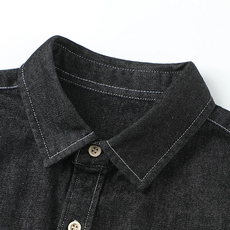 Loose Casual Men's Denim Long Sve irt Bla Workwear Sle Spring Autumn Jaet Stand Fit Cotton Blend Retro Japanese
Loose Casual Men's Denim Long Sve irt Bla Workwear Sle Spring Autumn Jaet Stand Fit Cotton Blend Retro Japanese
