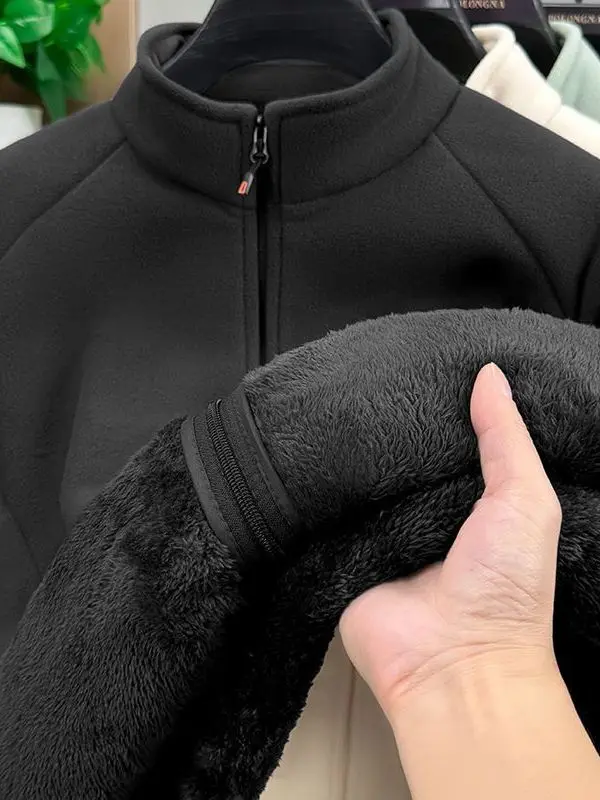 Утепленная флисовая куртка на молнии с воротником-стойкой, новая осенне-зимняя теплая верхняя одежда, черная толстовка для молодежи, модная
Утепленная флисовая куртка на молнии с воротником-стойкой, новая осенне-зимняя теплая верхняя одежда, черная толстовка для молодежи, модная