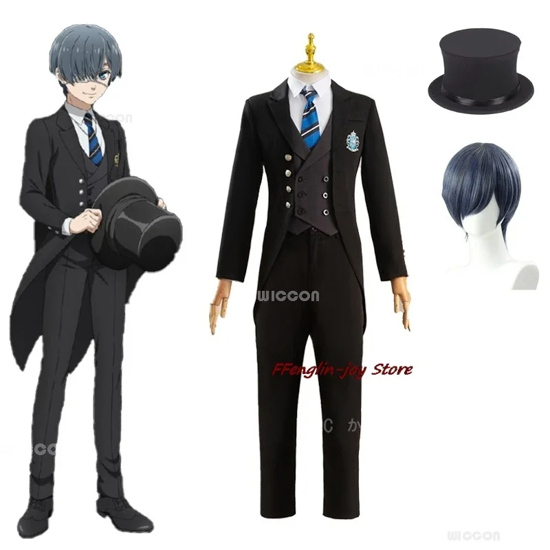HN8 Black Butler Ciel Phantomhive Cosplay Costume Wig Anime Kuroshitsuji Outfit Public School Uniform Halloween All Black Me)4Dc
HN8 Black Butler Ciel Phantomhive Cosplay Costume Wig Anime Kuroshitsuji Outfit Public School Uniform Halloween All Black Me)4Dc