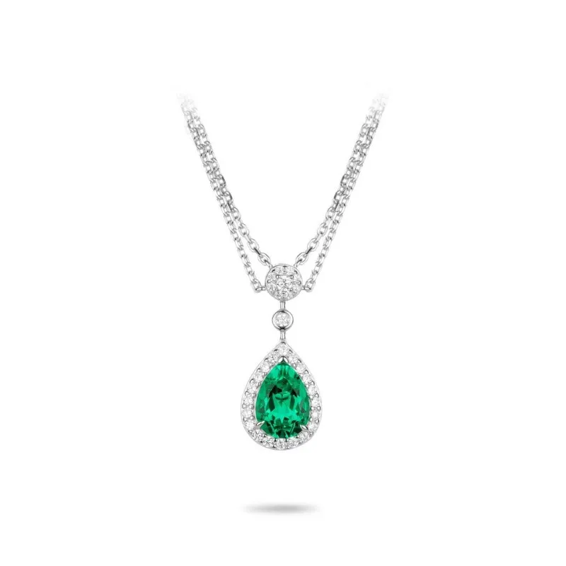 ZOCA Emerald Tear Drop Pendant Necklace 925 Sterling Silver Colored Treasure Clavicle Chain Necklace for Mother
ZOCA Emerald Tear Drop Pendant Necklace 925 Sterling Silver Colored Treasure Clavicle Chain Necklace for Mother