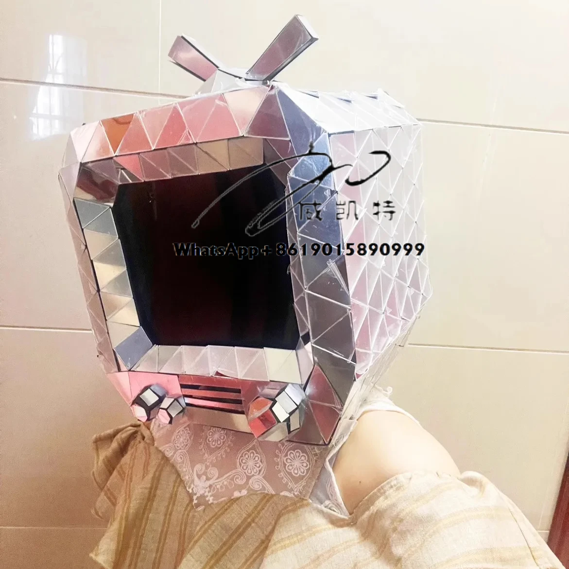 Golden Sliver Headwear TV Reflective Mirror Mask Television Party Cosplay Mask Helmet for Nightclub
Golden Sliver Headwear TV Reflective Mirror Mask Television Party Cosplay Mask Helmet for Nightclub